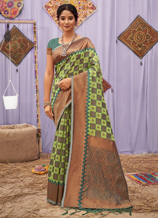 Trendy Saree Cotton Multi Colour Checks Saree