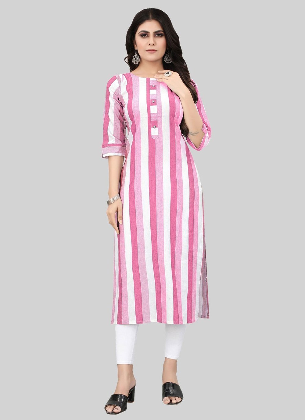 Casual Kurti Cotton Multi Colour Weaving Kurtis