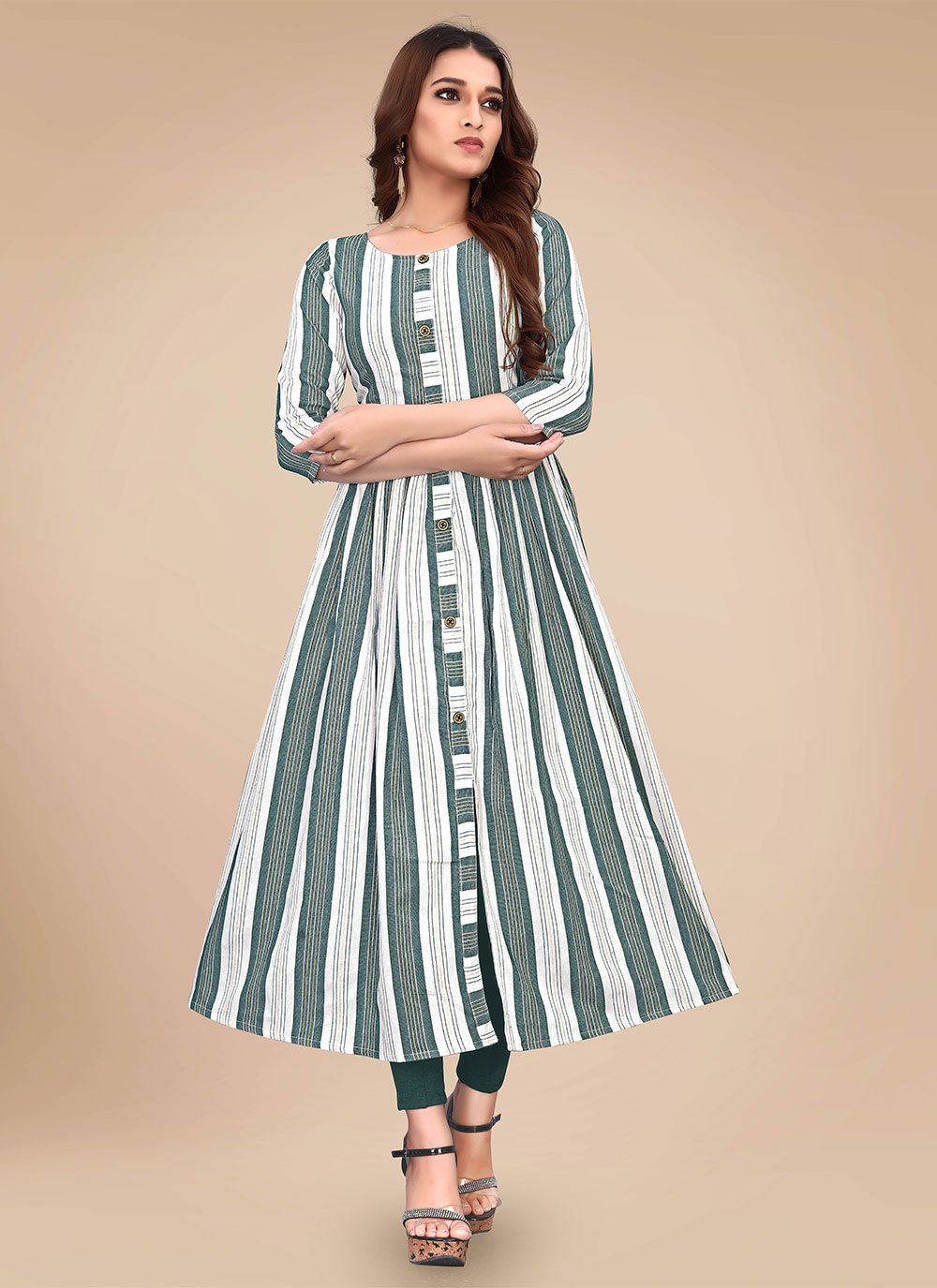 Designer Gown Cotton Multi Colour Weaving Gown
