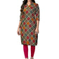 Designer Kurti Rayon Multi Colour Foil Print Kurtis