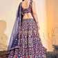 Lehenga Choli Net Multi Colour Hand Work Lehenga Choli