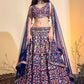 Lehenga Choli Net Multi Colour Hand Work Lehenga Choli