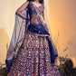 Lehenga Choli Net Multi Colour Hand Work Lehenga Choli