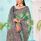 Designer Organza Multi Colour Embroidered Saree