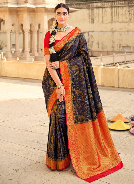 Trendy Saree Silk Multi Colour Patch Border Saree