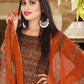 Punjabi Salwar Suit Pashmina Multi Colour Print Salwar Kameez