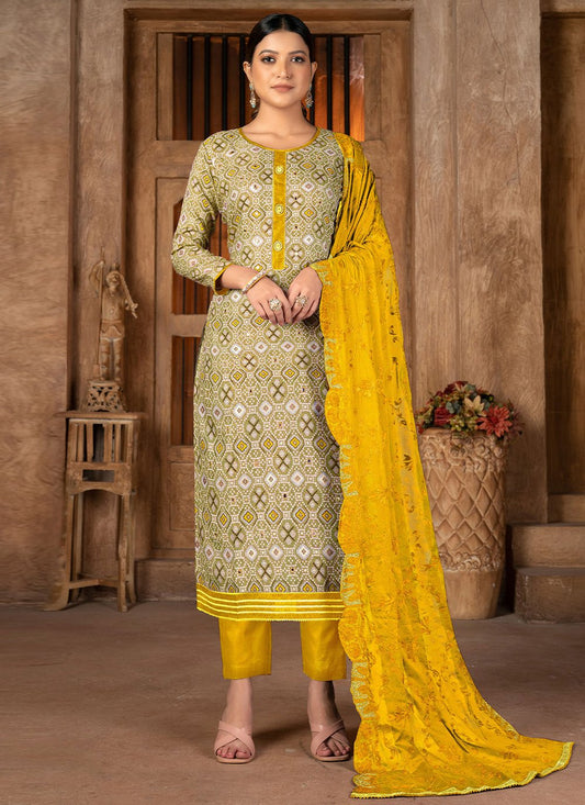 Pant Style Suit Cotton Multi Colour Print Salwar Kameez