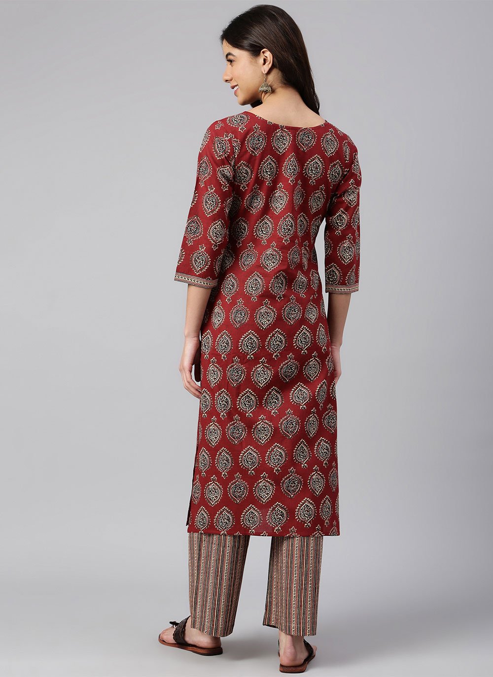 Salwar Suit Cotton Multi Colour Print Salwar Kameez