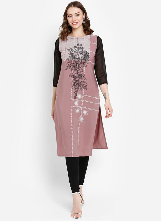 Casual Kurti Crepe Silk Multi Colour Print Kurtis