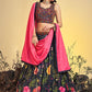 Lehenga Choli Chinon Silk Multi Colour Print Lehenga Choli