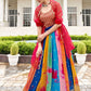 A Line Lehenga Faux Georgette Multi Colour Embroidered Lehenga Choli