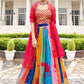 A Line Lehenga Faux Georgette Multi Colour Embroidered Lehenga Choli