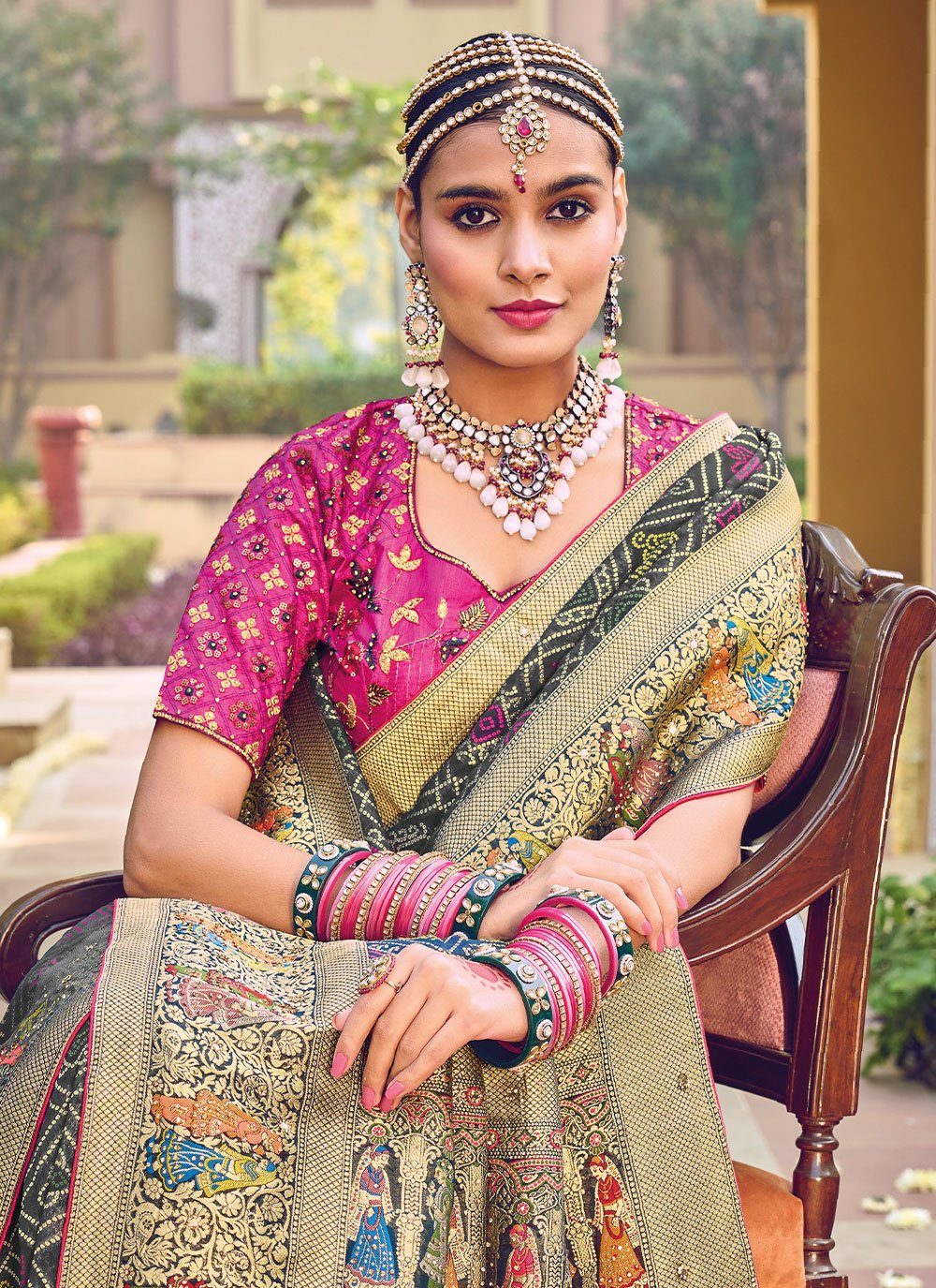 Contemporary Pure Georgette Viscose Multi Colour Embroidered Saree