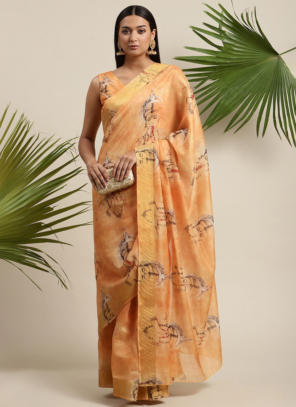 Contemporary Chanderi Multi Colour Digital Print Saree