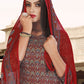 Salwar Suit Pashmina Multi Colour Print Salwar Kameez