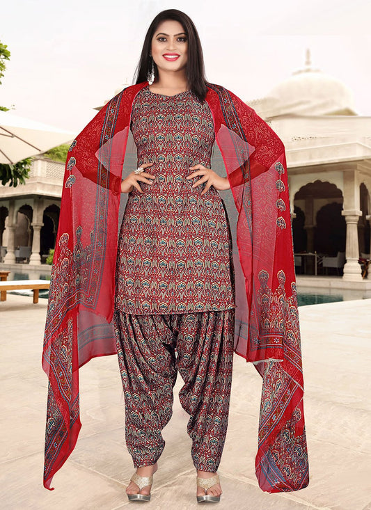 Salwar Suit Pashmina Multi Colour Print Salwar Kameez