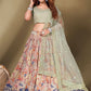 A Line Lehenga Georgette Viscose Multi Colour Embroidered Lehenga Choli