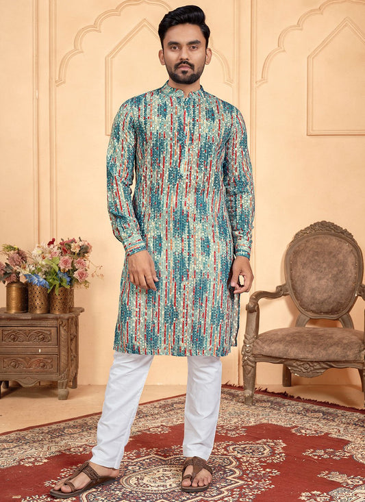 Kurta Pyjama Cotton Multi Colour Chicken Mens