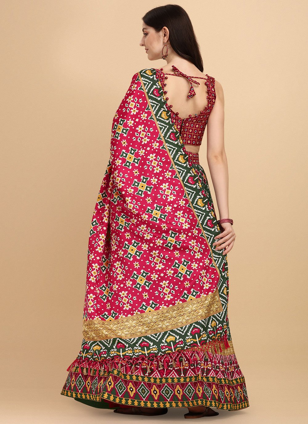 Lehenga Choli Satin Multi Colour Digital Print Lehenga Choli