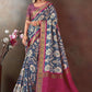 Contemporary Silk Multi Colour Weaving Saree