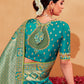Half N Half Saree Silk Multi Colour Patch Border Saree