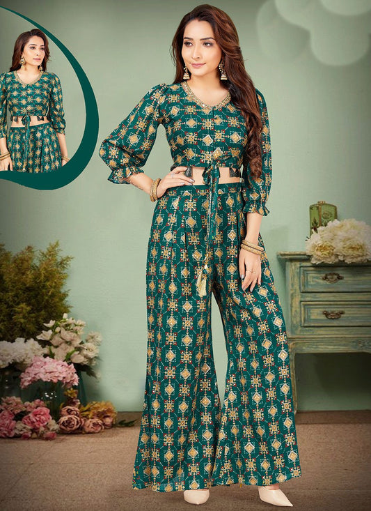 Readymade Style Silk Multi Colour Digital Print Salwar Kameez