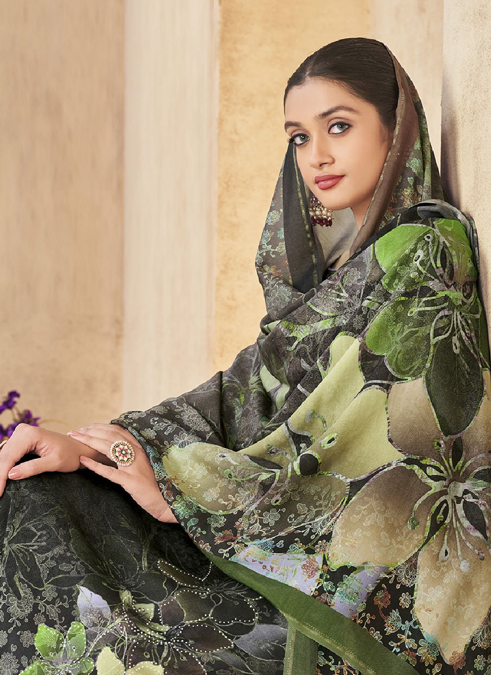 Pant Style Suit Muslin Multi Colour Digital Print Salwar Kameez