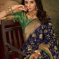 Classic Pure Dola Silk Multi Colour Swarovski Saree