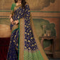 Classic Pure Dola Silk Multi Colour Swarovski Saree
