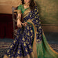 Classic Pure Dola Silk Multi Colour Swarovski Saree