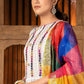 Floor Lenght Salwar Suit Cotton Multi Colour Mirror Salwar Kameez