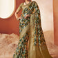 Trendy Saree Crepe Silk Multi Colour Digital Print Saree