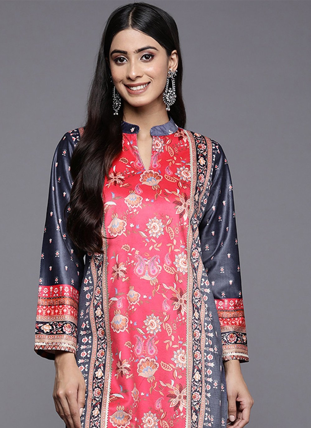 Designer Kurti Velvet Multi Colour Print Kurtis