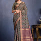 Trendy Saree Tussar Silk Multi Colour Geometric Print Saree
