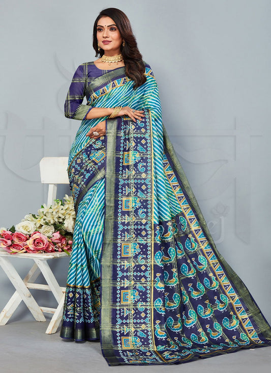 Contemporary Cotton Multi Colour Woven Saree