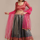 A Line Lehenga Jacquard Multi Colour Woven Lehenga Choli