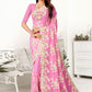 Trendy Saree Georgette Pink Embroidered Saree