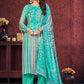 Salwar Suit Muslin Sea Green Digital Print Salwar Kameez