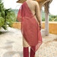 Salwar Suit Cotton Muslin Beige Embroidered Salwar Kameez