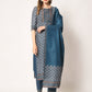 Salwar Suit Muslin Teal Embroidered Salwar Kameez