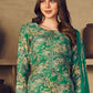 Salwar Suit Muslin Green Embroidered Salwar Kameez