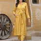 Casual Kurti Muslin Mustard Digital Print Kurtis