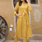 Casual Kurti Muslin Mustard Digital Print Kurtis