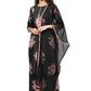 Salwar Suit Muslin Black Print Salwar Kameez