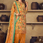 Patiala Suit Muslin Orange Embroidered Salwar Kameez