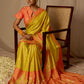 Classic Brasso Mustard Orange Woven Saree