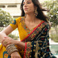 Contemporary Silk Mustard Teal Embroidered Saree