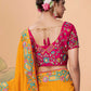 Classic Silk Mustard Embroidered Saree