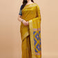 Contemporary Banglori Silk Raw Silk Mustard Sequins Saree
