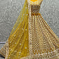 Lehenga Choli Net Mustard Embroidered Lehenga Choli